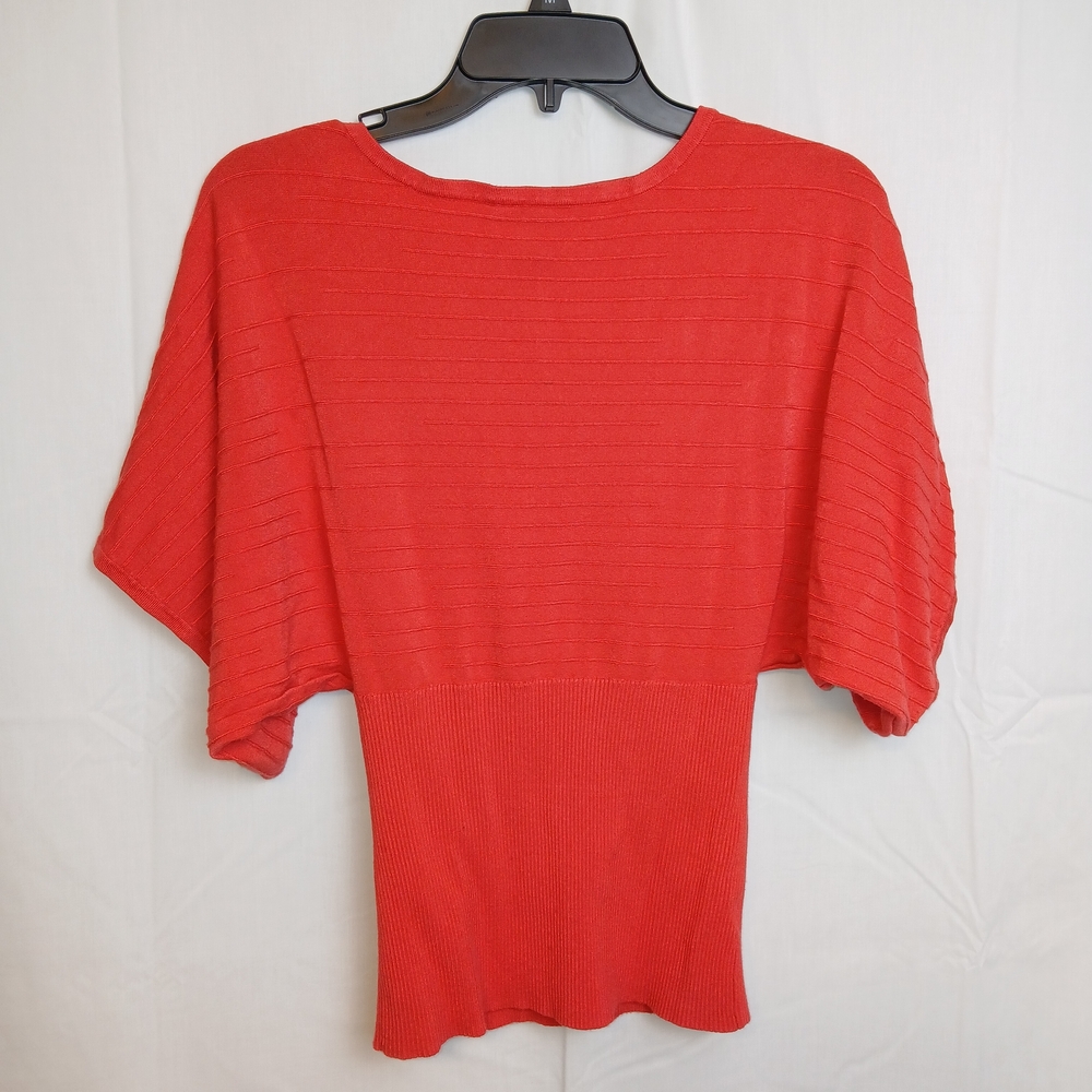 Style & Co. Vibrant Red Ribbed Blouse‎